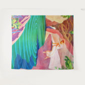 Tenture 1931 femme art déco par un étang (Devant (Horizontal))