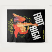 Tenture 1940s marmite étiquette pied légumes hauts légumes (Devant (Horizontal))