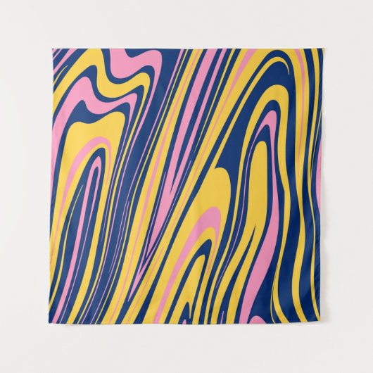 Tenture 1960 Style Color Waves Arrière - plans. Wavy Psych (Devant)