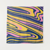 Tenture 1960 Style Color Waves Arrière - plans. Wavy Psych (Devant (Horizontal))