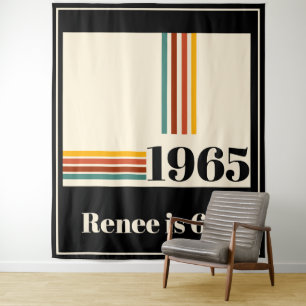 Tenture 1965 Retro Stripe Poster vintage 60e anniversaire
