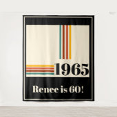 Tenture 1965 Retro Stripe Poster vintage 60e anniversaire (Devant)
