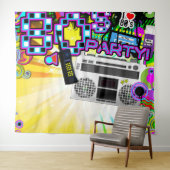 Tenture 1980'S Retro Dance Anniversaire (En situation (horizontale))