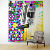 Tenture 1980'S Retro Dance Anniversaire (En situation)