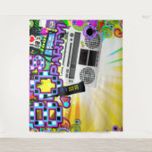 Tenture 1980'S Retro Dance Anniversaire (Devant)