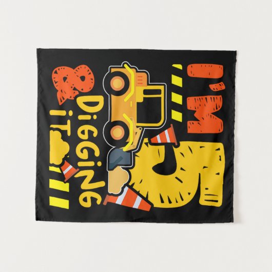 Tenture 19.Camions de construction pour un camion de const (Devant (Horizontal))