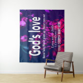 Tenture 1 Cor 13:8 L'AMOUR DE DIEU N'ÉCHOUE JAMAIS Église (En situation)