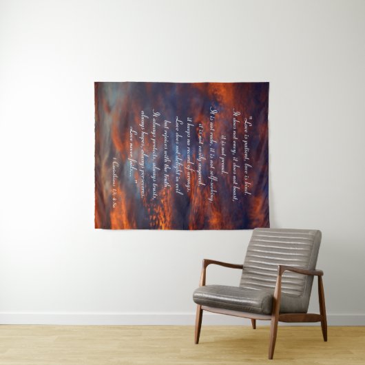 Tenture 1 Corinthiens 13 ; 4-8a | inspiré (En situation (horizontale))