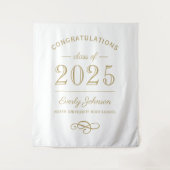 Tenture 2023 Élégant Or Personnalisé Remise de diplômes (Devant)