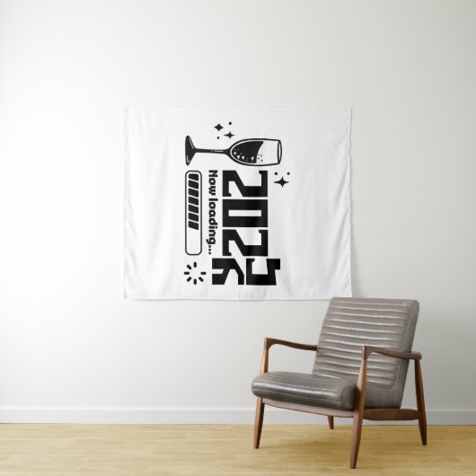 Tenture 2026 New Year Loading Celebration Typography (En situation (horizontale))