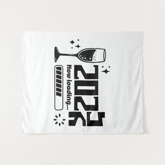 Tenture 2026 New Year Loading Celebration Typography (Devant (Horizontal))