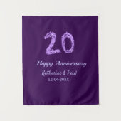 Tenture 20e heureux anniversaire ajouter nom du couple dat (Devant)