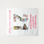 Tenture 21e anniversaire de fête Photo Collage fond rose (Devant (Horizontal))