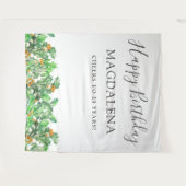 Tenture 21st Birthday Holly December Birth Flower Backdrop (Devant (Horizontal))