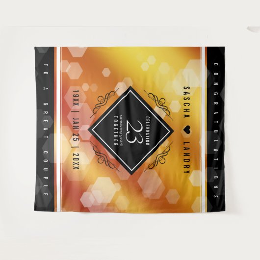 Tenture 23e anniversaire de mariage élégant Topaze impéria (Devant (Horizontal))