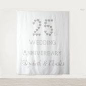 Tenture 25e Anniversaire de Mariage Cœurs de Mariage en Ar (Devant)