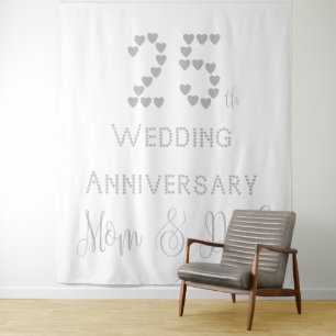 Tenture 25e anniversaire de mariage des parents Noces d'ar