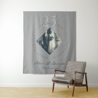 Tenture 25e anniversaire de Mariage Photo Diamond Frame