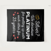 Tenture 25e anniversaire du Mariage I - Couple drôle d'arg (Devant (Horizontal))