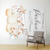 Tenture 25e anniversaire fête d'automne Citrouilles Feuill (En situation (horizontale))