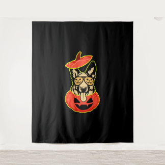 Tenture 28 Berger Allemand En Citrouille Effrayant Chemise