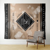 Tenture 28e anniversaire du Mariage de lin élégant (En situation (horizontale))