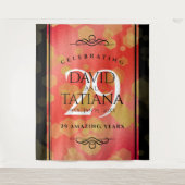 Tenture 29e anniversaire de mariage élégant Grenat (Devant)