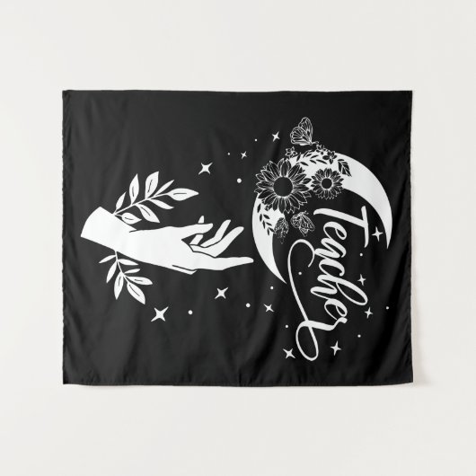 Tenture 2- Chemise d'enseignant inspirant, Enseignant mini (Devant (Horizontal))