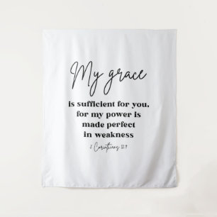 Tenture 2 Corinthiens 12:9 Christian College Dorm