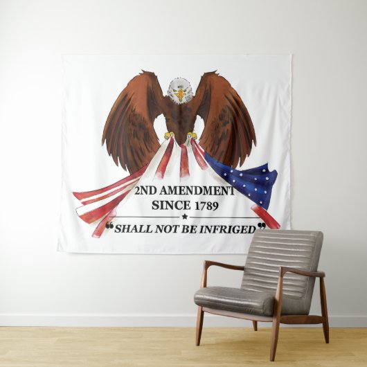 Tenture 2e amendement Oreiller (En situation (horizontale))