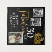 Tenture 30 et Fabulous Gold Foliage 3 Photo Anniversaire (Devant (Horizontal))
