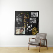 Tenture 30 et Fabulous Gold Foliage 3 Photo Anniversaire (En situation (horizontale))