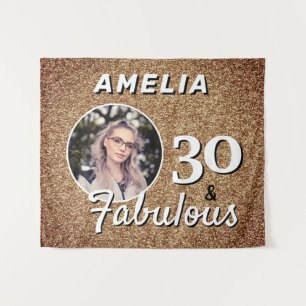 Tenture 30 et Fabulous Gold Parties scintillant 30e annive