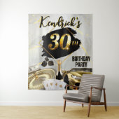 Tenture 30e anniversaire Black & Gold Casino, voiture de l (En situation)