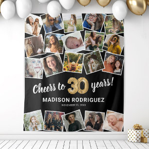 Tenture 30e anniversaire Multi Photo fond