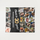 Tenture 30e anniversaire Multi Photo fond (Devant (Horizontal))