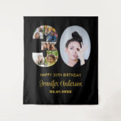 Tenture 30e anniversaire Numéro 30 Photo Collage moderne N (Devant)