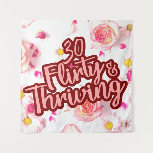 Tenture 30e anniversaire Trente Flirty et Fun Fun Rose (Devant)