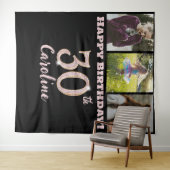 Tenture 30e fête d'anniversaire, Parties scintillant d'or  (En situation (horizontale))