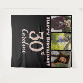 Tenture 30e fête d'anniversaire, Parties scintillant d'or  (Devant (Horizontal))