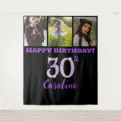 Tenture 30e fête d'anniversaire, Parties scintillant viole (Devant)