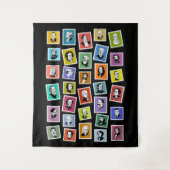 Tenture 32 portraits graphiques des plus grands compositeu (Devant)