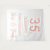 Tenture 35e anniversaire de Mariage Parents Mariage de cor (Devant (Horizontal))