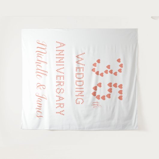 Tenture 35e anniversaire de mariage Typographie de mariage (Devant (Horizontal))