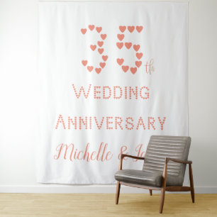 Tenture 35e Anniversaire de Mariage Typographie de Mariage