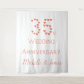 Tenture 35e anniversaire de mariage Typographie de mariage (Devant)
