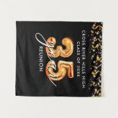 Tenture 35e Classe Reunion Black Orange Balloons Confetti (Devant (Horizontal))