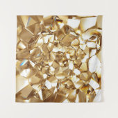 Tenture 3D abstraite texture or cristal. (Devant (Horizontal))