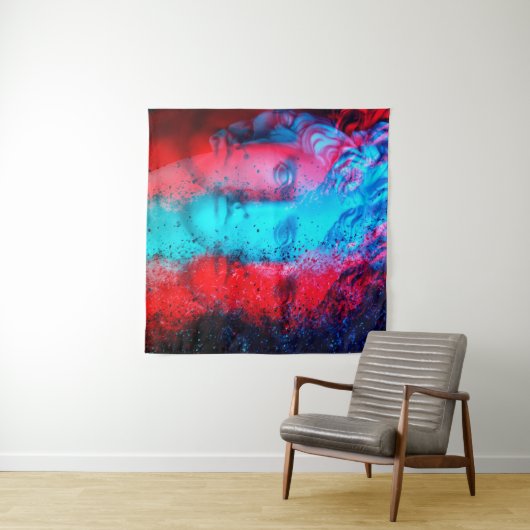 Tenture 3d anaglyph effect. Covid-mutants. David Apollo. G (En situation (horizontale))