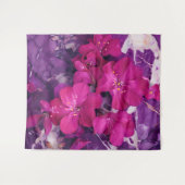 Tenture 3D Floral Fuchsia & Purple Marble Art (Devant (Horizontal))
